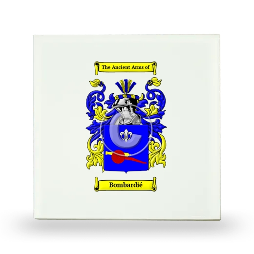 Bombardié Small Ceramic Tile with Coat of Arms