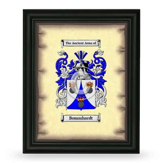 Bommhardt Coat of Arms Framed - Black