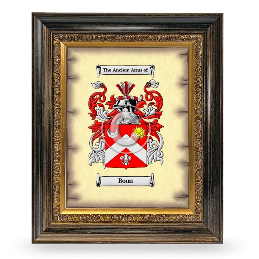 Boun Coat of Arms Framed - Heirloom