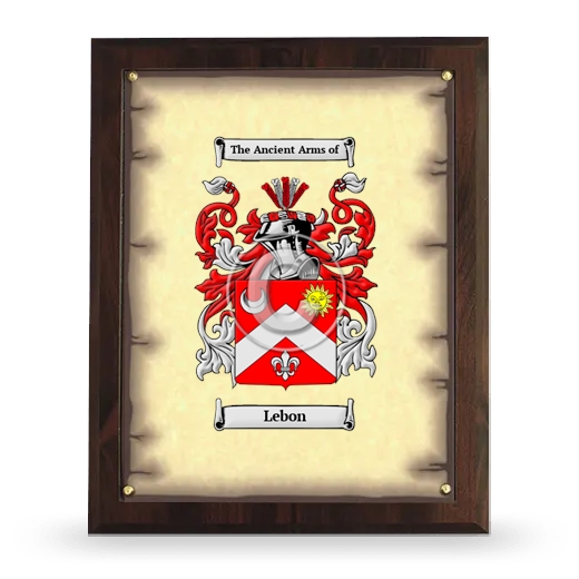 Lebon Coat of Arms Plaque