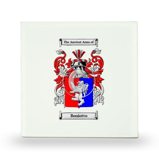 Boniotto Small Ceramic Tile with Coat of Arms