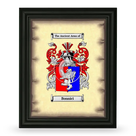 Bonnici Coat of Arms Framed - Black