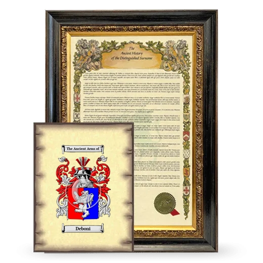 Deboni Framed History and Coat of Arms Print - Heirloom