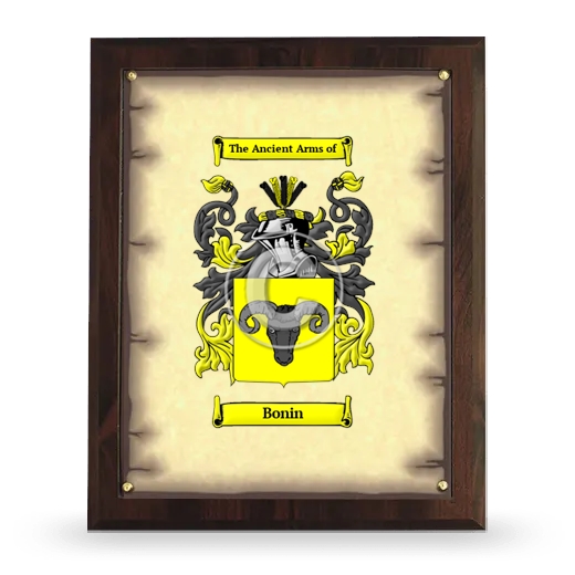 Bonin Coat of Arms Plaque