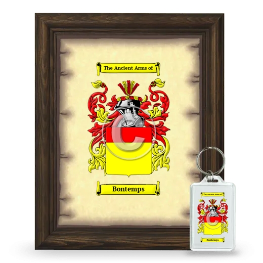 Bontemps Framed Coat of Arms and Keychain - Brown