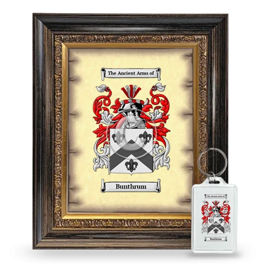 Bunthrum Framed Coat of Arms and Keychain - Heirloom