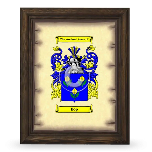 Bop Coat of Arms Framed - Brown