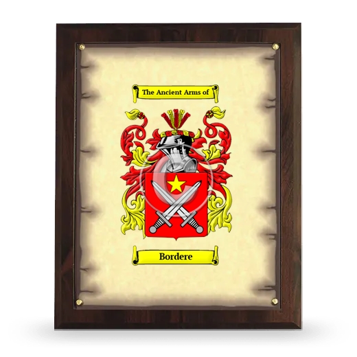 Bordere Coat of Arms Plaque