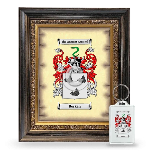 Borken Framed Coat of Arms and Keychain - Heirloom