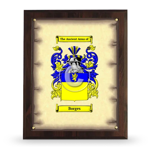 Borges Coat of Arms Plaque