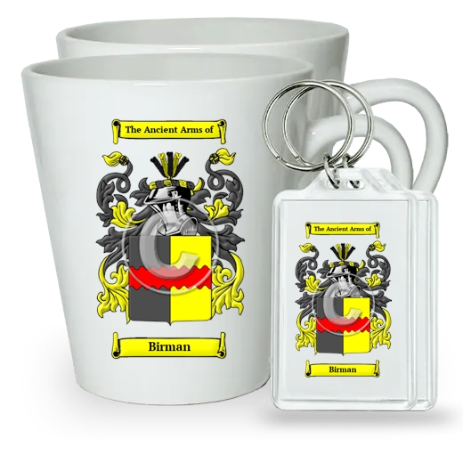 Birman Pair of Latte Mugs and Pair of Keychains