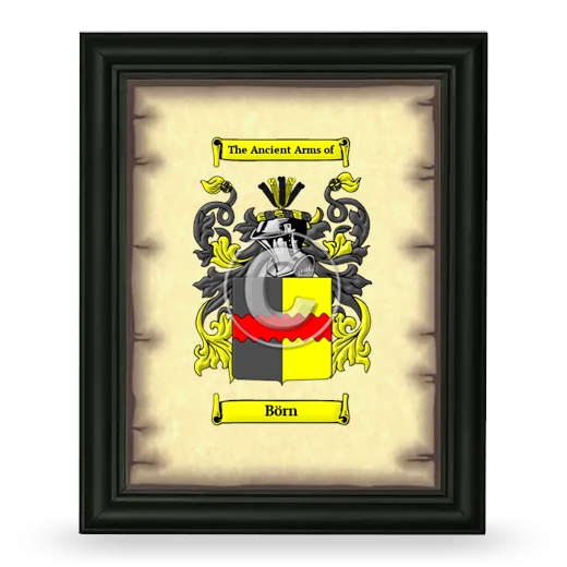 Börn Coat of Arms Framed - Black