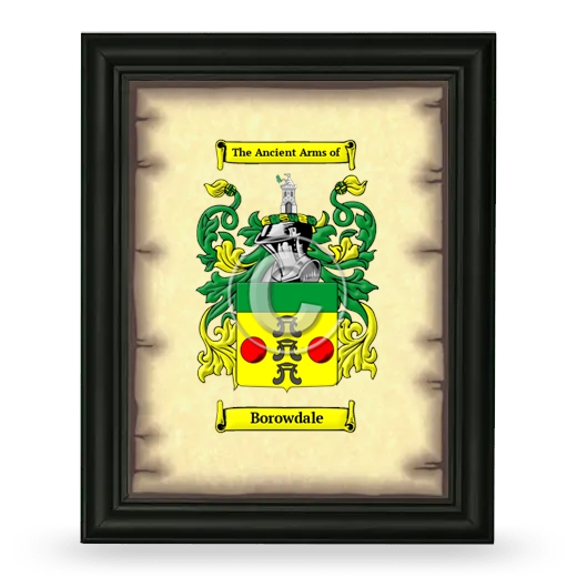 Borowdale Coat of Arms Framed - Black