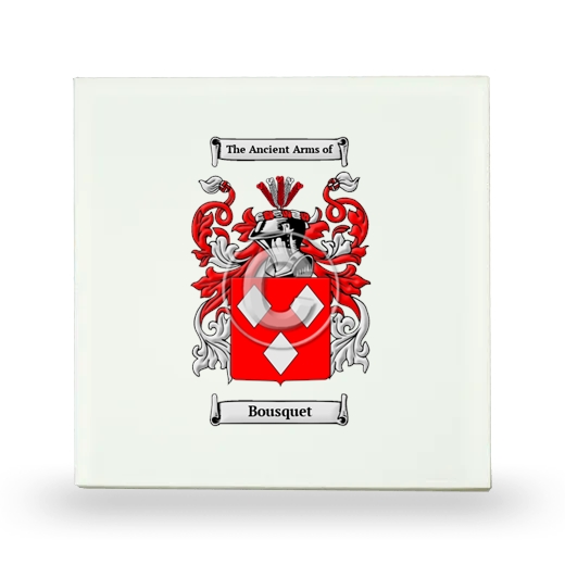 Bousquet Small Ceramic Tile with Coat of Arms