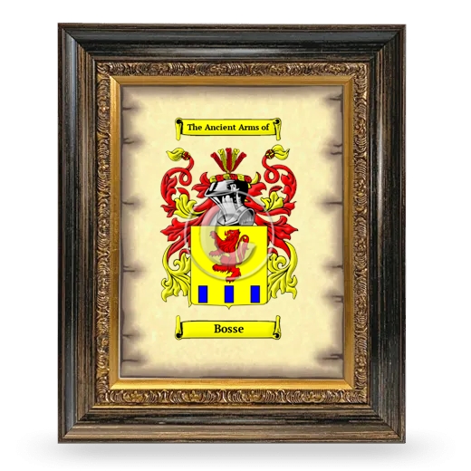 Bosse Coat of Arms Framed - Heirloom