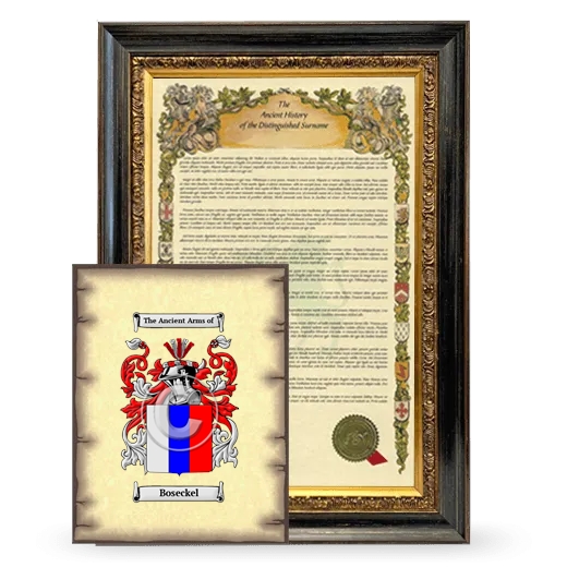 Boseckel Framed History and Coat of Arms Print - Heirloom