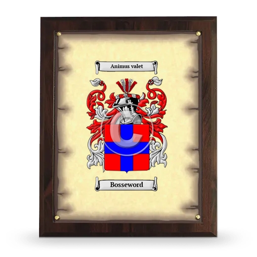 Bosseword Coat of Arms Plaque