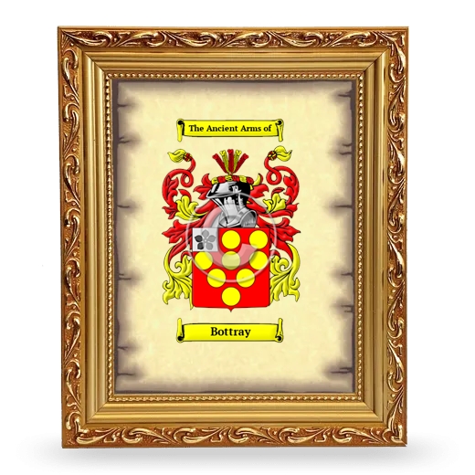 Bottray Coat of Arms Framed - Gold