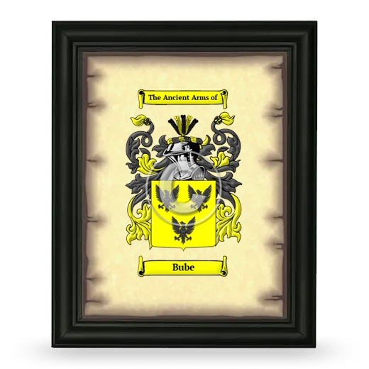 Bube Coat of Arms Framed - Black