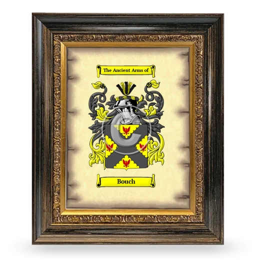 Bouch Coat of Arms Framed - Heirloom