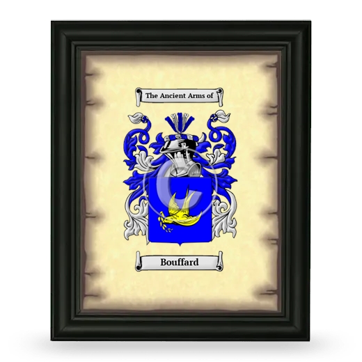 Bouffard Coat of Arms Framed - Black