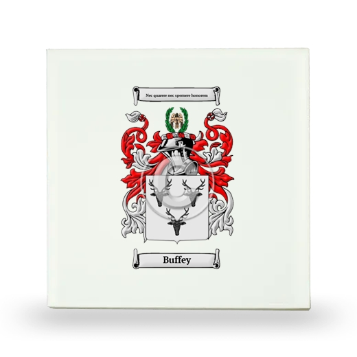 Buffey Small Ceramic Tile with Coat of Arms