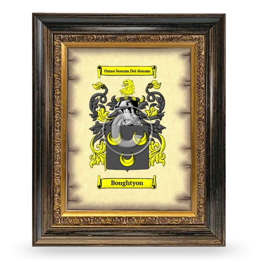 Boughtyon Coat of Arms Framed - Heirloom