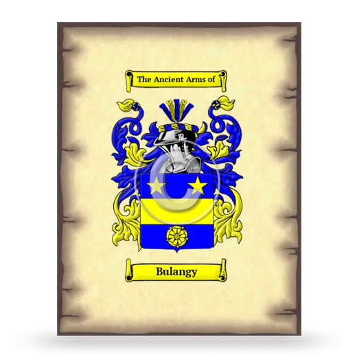 Bulangy Coat of Arms Print