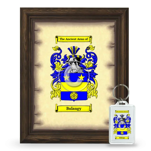 Bulangy Framed Coat of Arms and Keychain - Brown