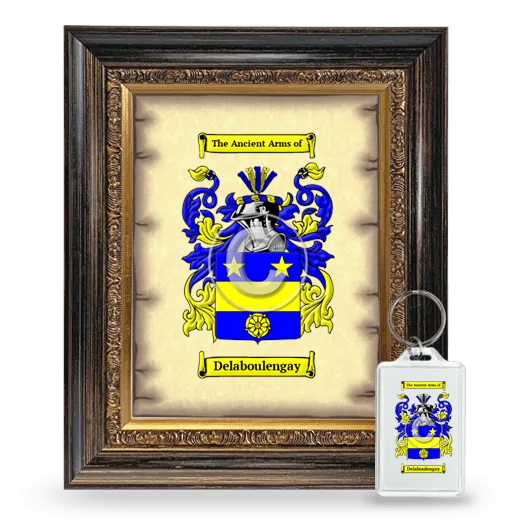 Delaboulengay Framed Coat of Arms and Keychain - Heirloom