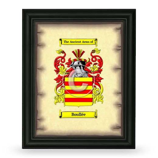 Boullée Coat of Arms Framed - Black