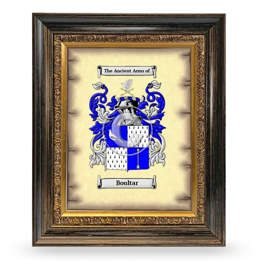 Boultar Coat of Arms Framed - Heirloom