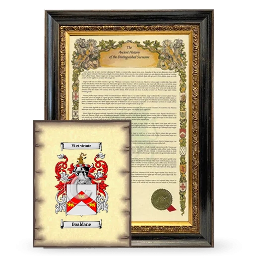 Boaldane Framed History and Coat of Arms Print - Heirloom