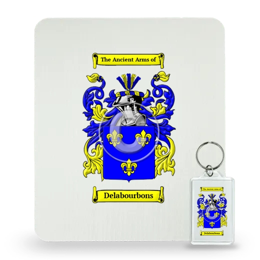 Delabourbons Mouse Pad and Keychain Combo Package