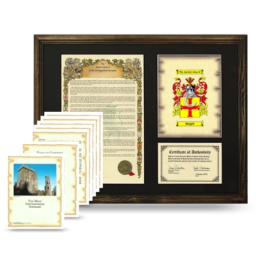 Burget Framed History And Complete History- Brown