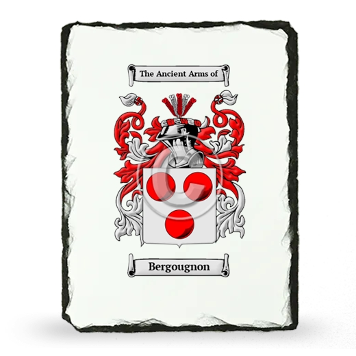 Bergougnon Coat of Arms Slate