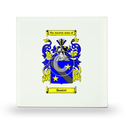 Boutet Small Ceramic Tile with Coat of Arms