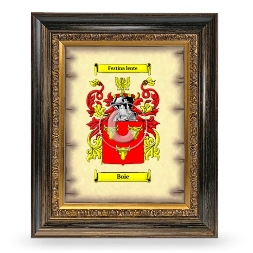 Boie Coat of Arms Framed - Heirloom