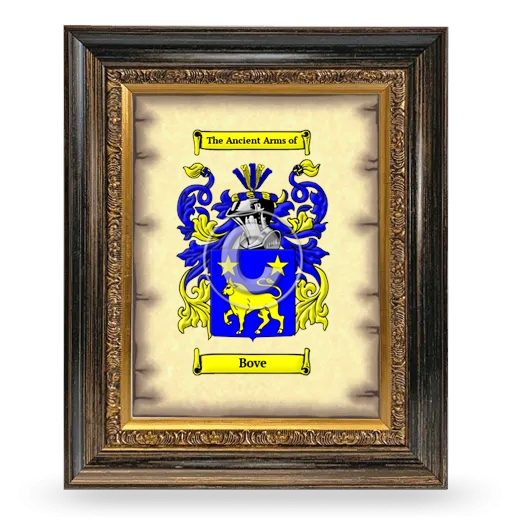 Bove Coat of Arms Framed - Heirloom