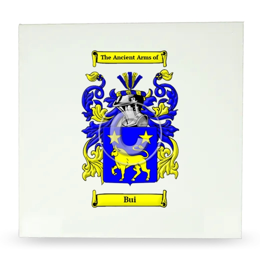 Bui Large Ceramic Tile with Coat of Arms