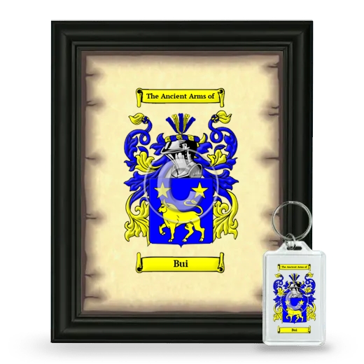 Bui Framed Coat of Arms and Keychain - Black