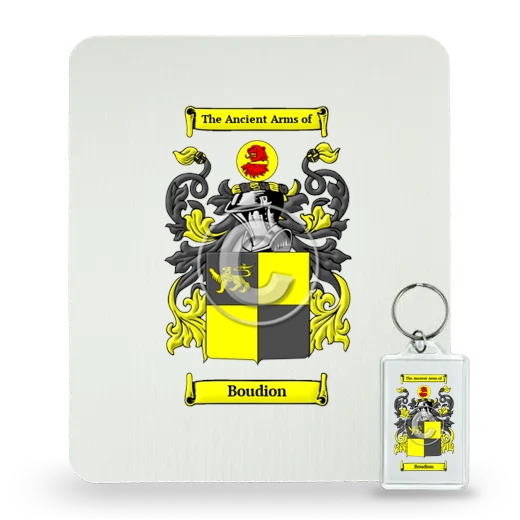 Boudion Mouse Pad and Keychain Combo Package