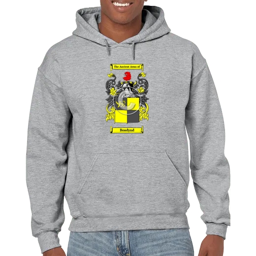 Boadynd Grey Unisex Coat of Arms Hooded Sweatshirt