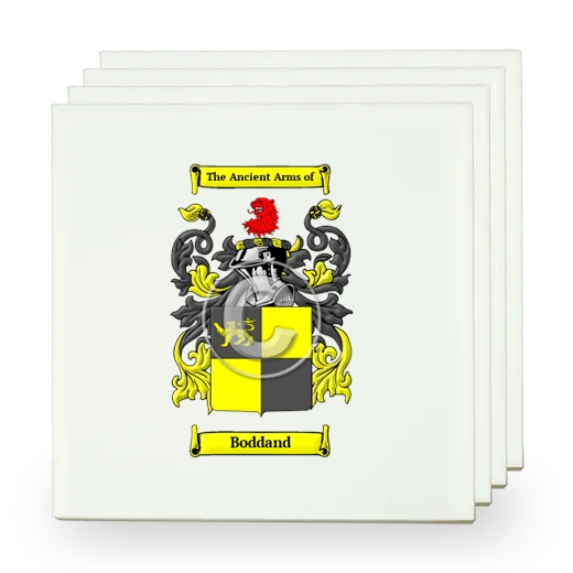 Boddand Set of Four Small Tiles with Coat of Arms