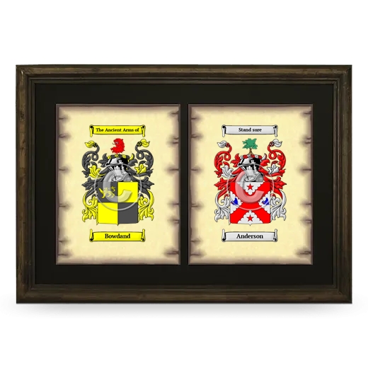 Double Coat of Arms Framed - Brown