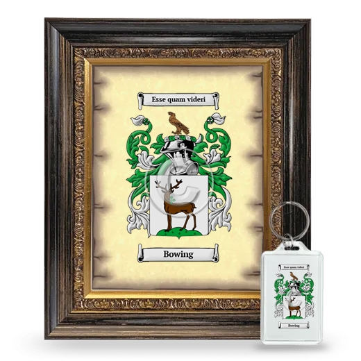 Bowing Framed Coat of Arms and Keychain - Heirloom