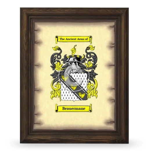 Beauermane Coat of Arms Framed - Brown