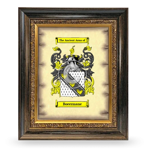 Boeermane Coat of Arms Framed - Heirloom