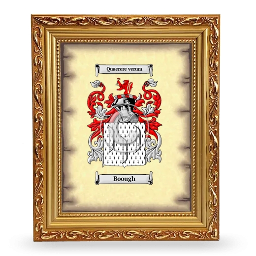 Boough Coat of Arms Framed - Gold