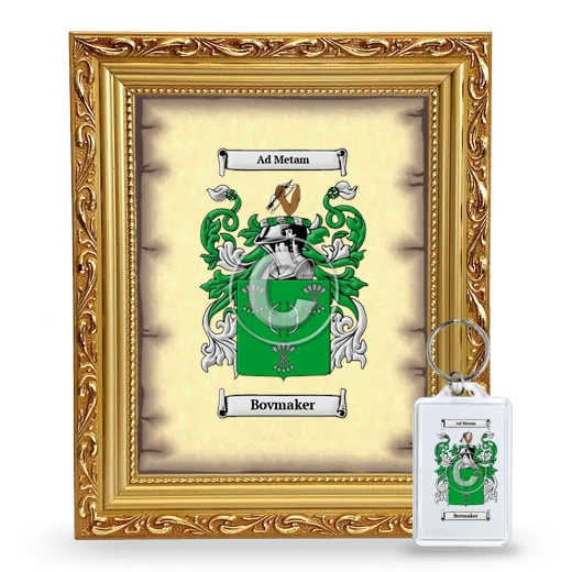 Bovmaker Framed Coat of Arms and Keychain - Gold